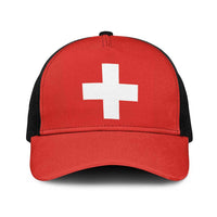 Switzerland Baseball Net Cap Flag Color Inspiration - Wonder Print Shop