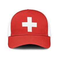 Switzerland Baseball Net Cap Flag Color Inspiration - Wonder Print Shop