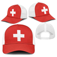 Switzerland Baseball Net Cap Flag Color Inspiration - Wonder Print Shop