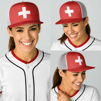 Switzerland Baseball Net Cap Flag Color Inspiration - Wonder Print Shop
