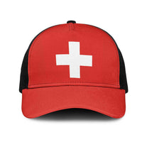 Switzerland Mesh Trucker Cap Flag Color Inspiration - Wonder Print Shop