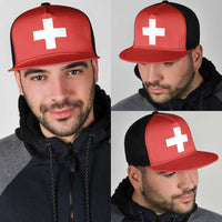 Switzerland Mesh Trucker Cap Flag Color Inspiration - Wonder Print Shop