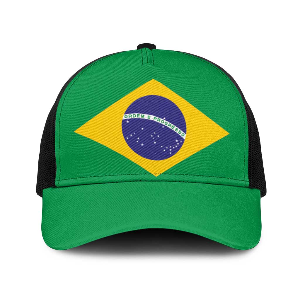 Brazil Baseball Net Cap Flag Color Inspiration - Wonder Print Shop