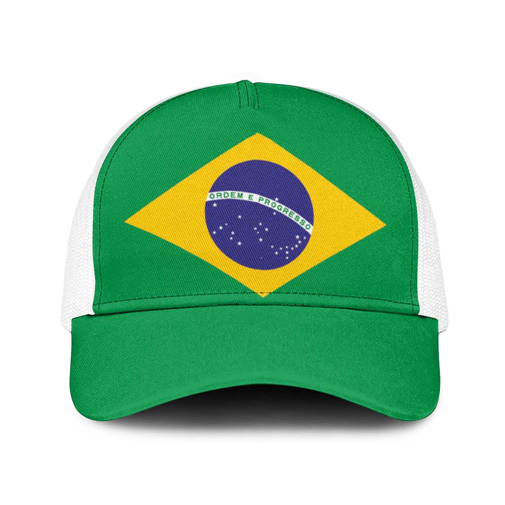Brazil Baseball Net Cap Flag Color Inspiration - Wonder Print Shop