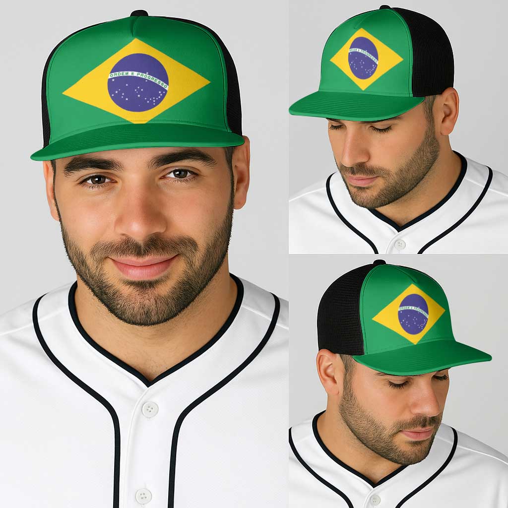 Brazil Baseball Net Cap Flag Color Inspiration - Wonder Print Shop