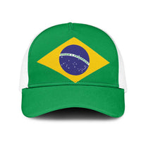 Brazil Mesh Trucker Cap Flag Color Inspiration - Wonder Print Shop