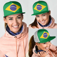 Brazil Mesh Trucker Cap Flag Color Inspiration - Wonder Print Shop