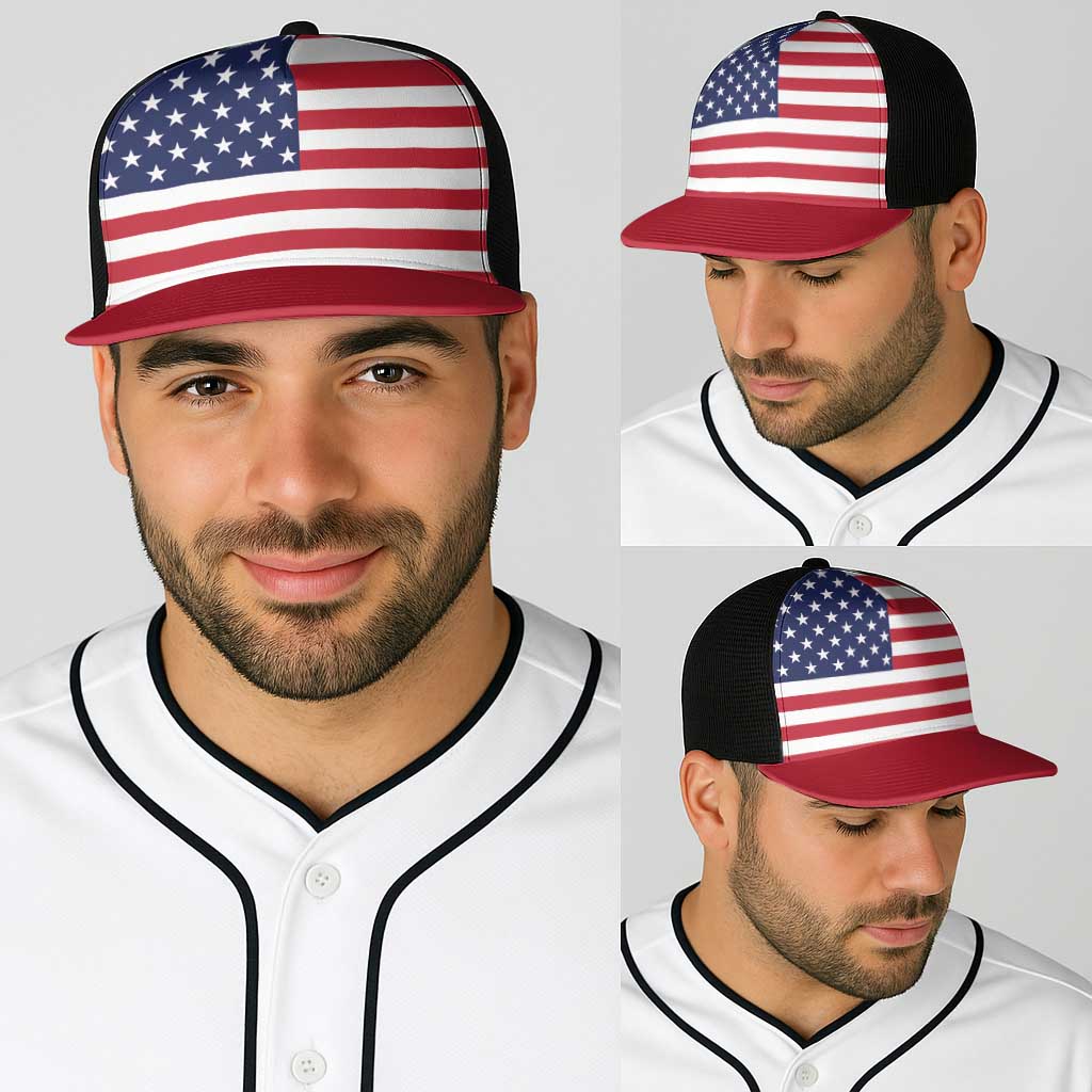 United States Baseball Net Cap Flag Color Inspiration - Wonder Print Shop