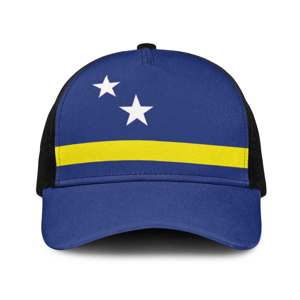 Curacao Baseball Net Cap Flag Color Inspiration - Wonder Print Shop