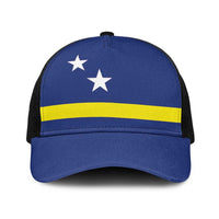 Curacao Baseball Net Cap Flag Color Inspiration - Wonder Print Shop
