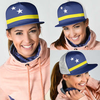 Curacao Mesh Trucker Cap Flag Color Inspiration - Wonder Print Shop