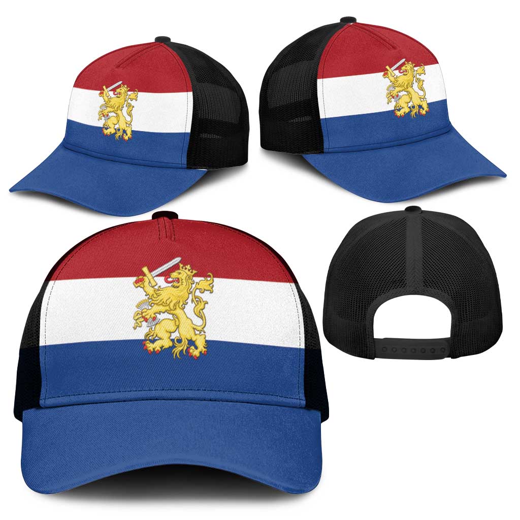 Netherlands Mesh Trucker Cap Flag Color Inspiration - Wonder Print Shop