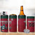 Custom Portugal Rugby 4 in 1 Can Cooler Tumbler Go Os Lobos Wolves Mascot