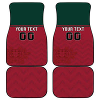 Custom Portugal Rugby Car Mats Go Os Lobos Wolves Mascot