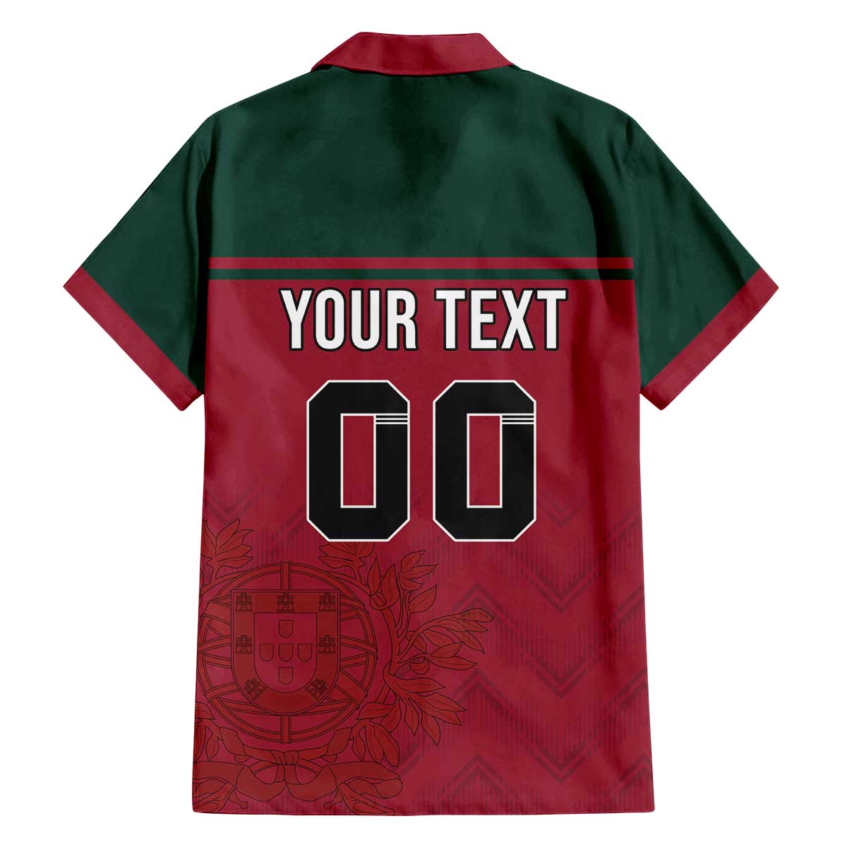 Custom Portugal Rugby Family Matching Off The Shoulder Long Sleeve Dress and Hawaiian Shirt Go Os Lobos Wolves Mascot