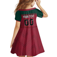 Custom Portugal Rugby Family Matching Off Shoulder Short Dress and Hawaiian Shirt Go Os Lobos Wolves Mascot