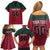 Custom Portugal Rugby Family Matching Off Shoulder Short Dress and Hawaiian Shirt Go Os Lobos Wolves Mascot
