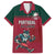 Custom Portugal Rugby Family Matching Off Shoulder Short Dress and Hawaiian Shirt Go Os Lobos Wolves Mascot