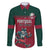 Custom Portugal Rugby Family Matching Off Shoulder Short Dress and Hawaiian Shirt Go Os Lobos Wolves Mascot