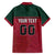 Custom Portugal Rugby Family Matching Short Sleeve Bodycon Dress and Hawaiian Shirt Go Os Lobos Wolves Mascot