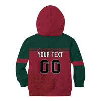 Custom Portugal Rugby Kid Hoodie Go Os Lobos Wolves Mascot