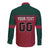 Custom Portugal Rugby Long Sleeve Button Shirt Go Os Lobos Wolves Mascot