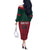 Custom Portugal Rugby Off The Shoulder Long Sleeve Dress Go Os Lobos Wolves Mascot
