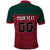 Custom Portugal Rugby Polo Shirt Go Os Lobos Wolves Mascot