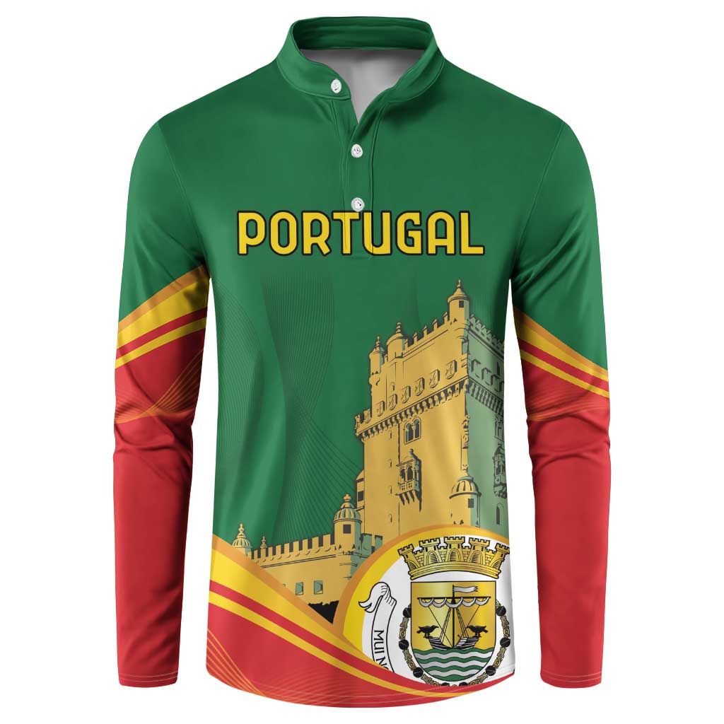 Personalized Portugal Belem Tower Button Sweatshirt Mui Nobre e Sempre Leal