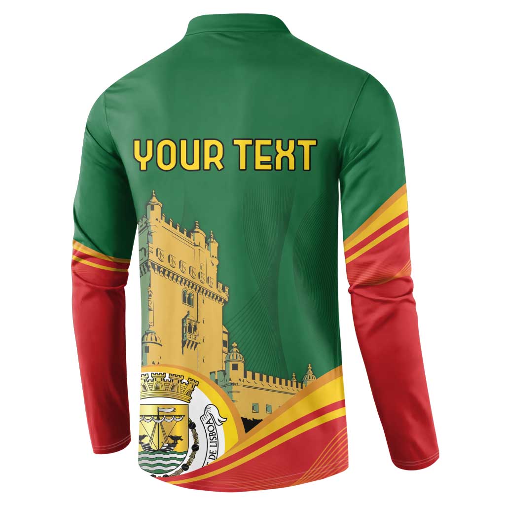 Personalized Portugal Belem Tower Button Sweatshirt Mui Nobre e Sempre Leal