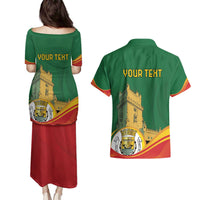 Personalized Portugal Belem Tower Couples Matching Puletasi and Hawaiian Shirt Mui Nobre e Sempre Leal