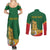 Personalized Portugal Belem Tower Couples Matching Summer Maxi Dress and Long Sleeve Button Shirt Mui Nobre e Sempre Leal