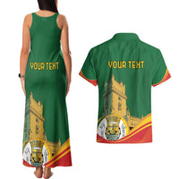 Personalized Portugal Belem Tower Couples Matching Tank Maxi Dress and Hawaiian Shirt Mui Nobre e Sempre Leal