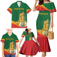 Personalized Portugal Belem Tower Family Matching Mermaid Dress and Hawaiian Shirt Mui Nobre e Sempre Leal