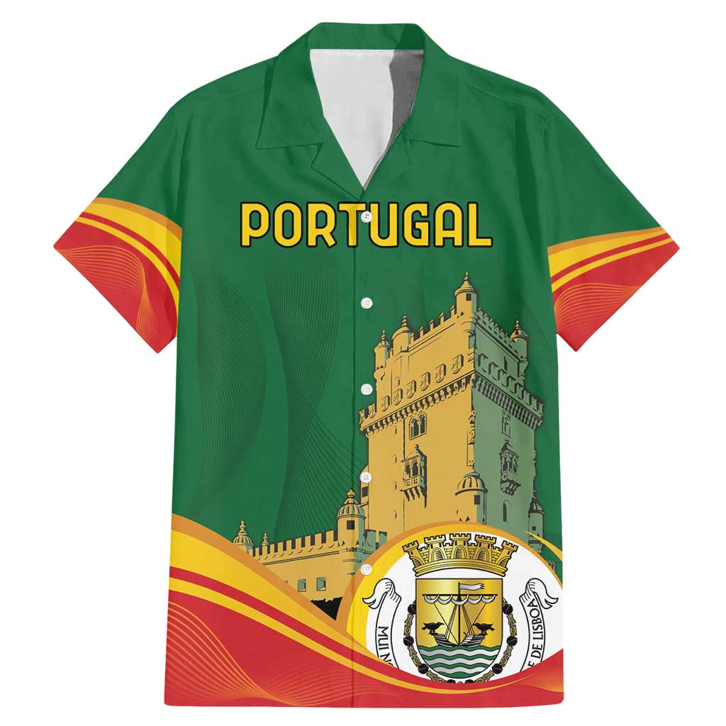 Personalized Portugal Belem Tower Family Matching Mermaid Dress and Hawaiian Shirt Mui Nobre e Sempre Leal