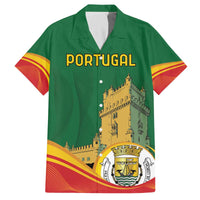 Personalized Portugal Belem Tower Family Matching Off The Shoulder Long Sleeve Dress and Hawaiian Shirt Mui Nobre e Sempre Leal