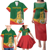 Personalized Portugal Belem Tower Family Matching Puletasi and Hawaiian Shirt Mui Nobre e Sempre Leal
