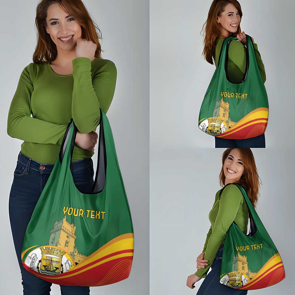 Personalized Portugal Belem Tower Grocery Bag Mui Nobre e Sempre Leal