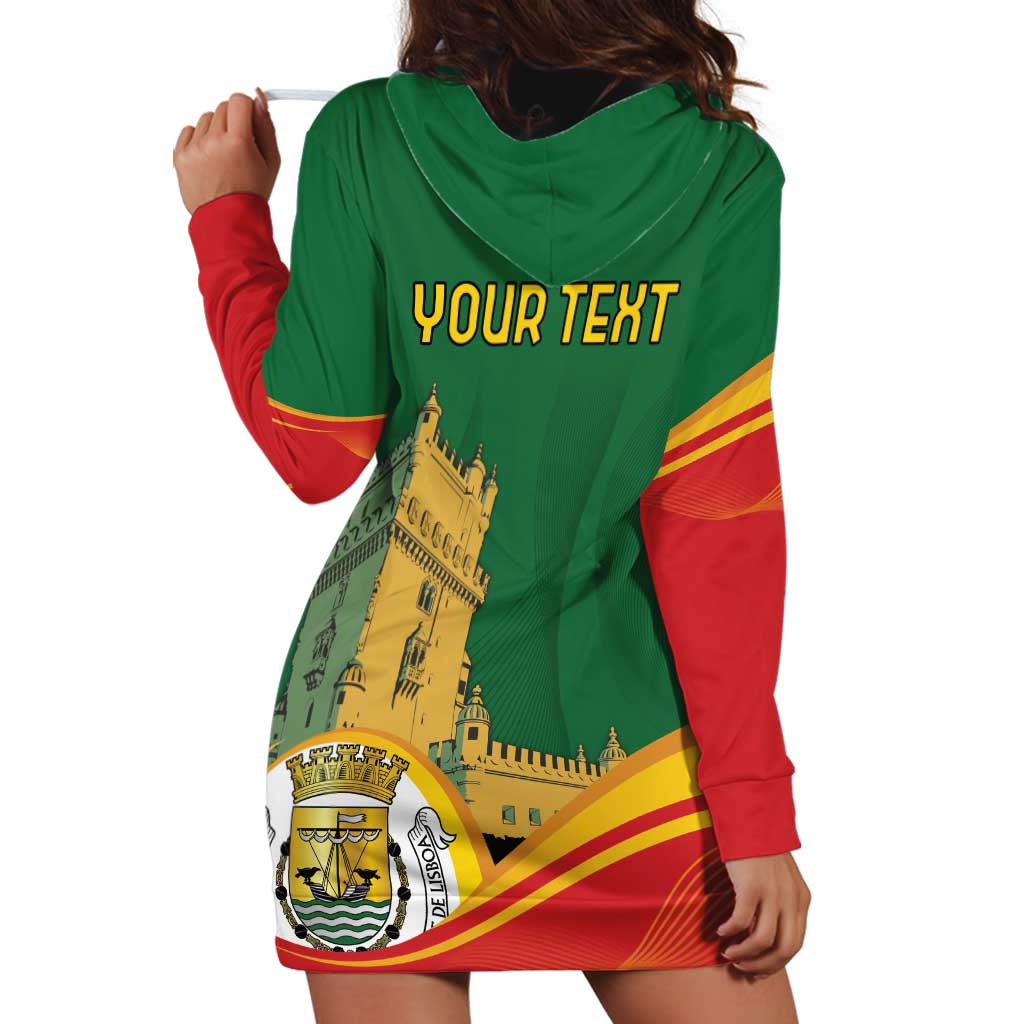 Personalized Portugal Belem Tower Hoodie Dress Mui Nobre e Sempre Leal