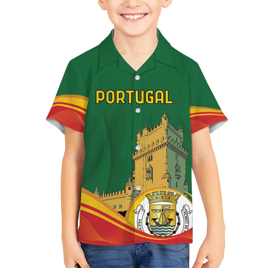 Personalized Portugal Belem Tower Kid Hawaiian Shirt Mui Nobre e Sempre Leal
