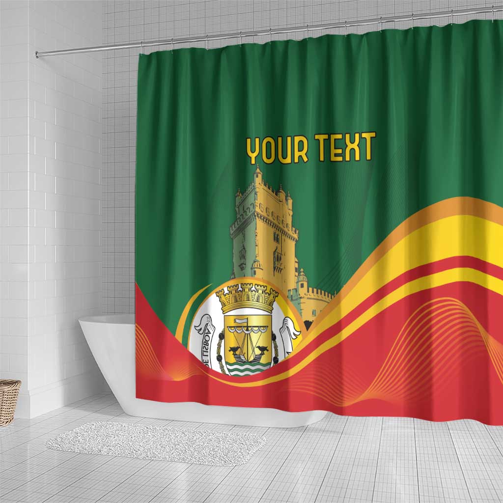 Personalized Portugal Belem Tower Shower Curtain Mui Nobre e Sempre Leal