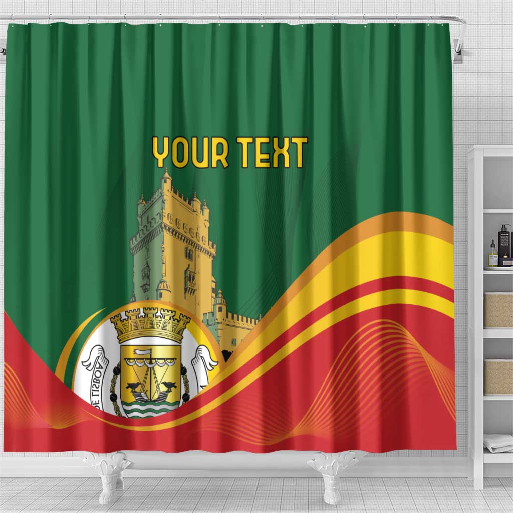 Personalized Portugal Belem Tower Shower Curtain Mui Nobre e Sempre Leal