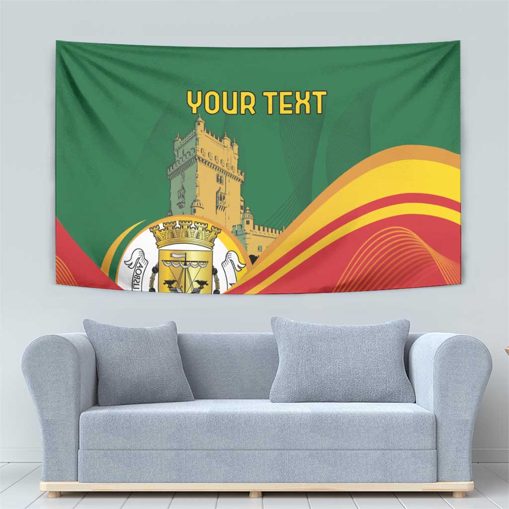 Personalized Portugal Belem Tower Tapestry Mui Nobre e Sempre Leal