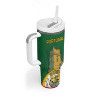 Personalized Portugal Belem Tower Tumbler With Handle Mui Nobre e Sempre Leal