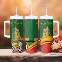 Personalized Portugal Belem Tower Tumbler With Handle Mui Nobre e Sempre Leal