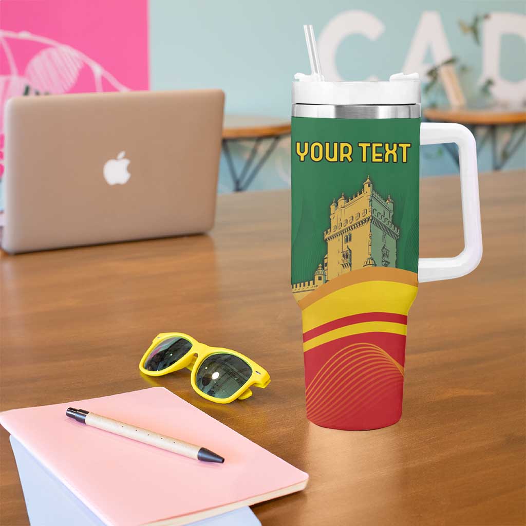 Personalized Portugal Belem Tower Tumbler With Handle Mui Nobre e Sempre Leal