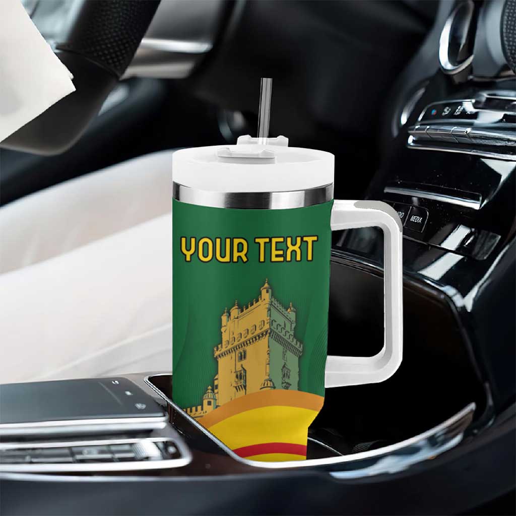 Personalized Portugal Belem Tower Tumbler With Handle Mui Nobre e Sempre Leal
