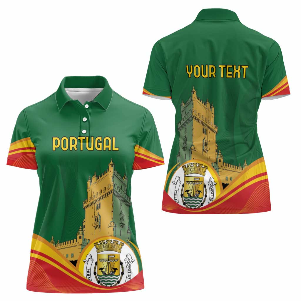 Personalized Portugal Belem Tower Women Polo Shirt Mui Nobre e Sempre Leal - Wonder Print Shop