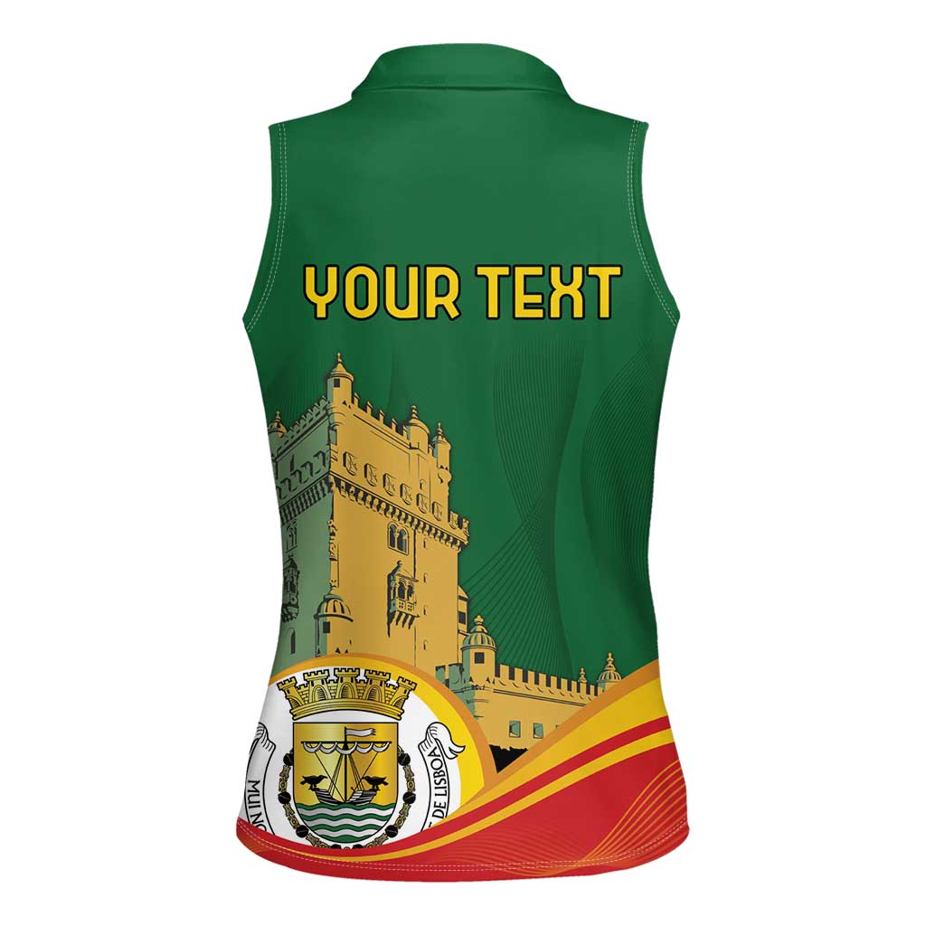Personalized Portugal Belem Tower Women Sleeveless Polo Shirt Mui Nobre e Sempre Leal - Wonder Print Shop