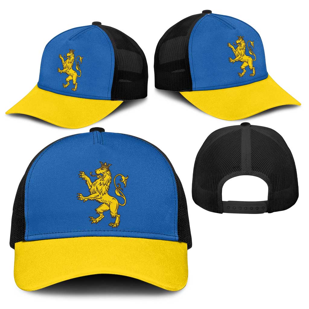 Ukraine Lviv Oblast Baseball Net Cap Flag Color Inspiration